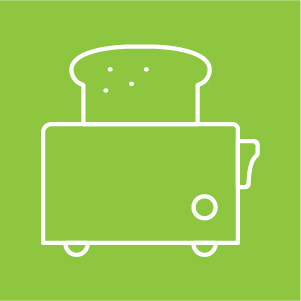 toaster with toast graphic